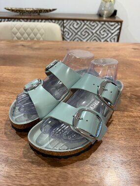 Birkenstock Arizona Big Buckle Sandals Sage Size 7W/5M EU38 Brand New